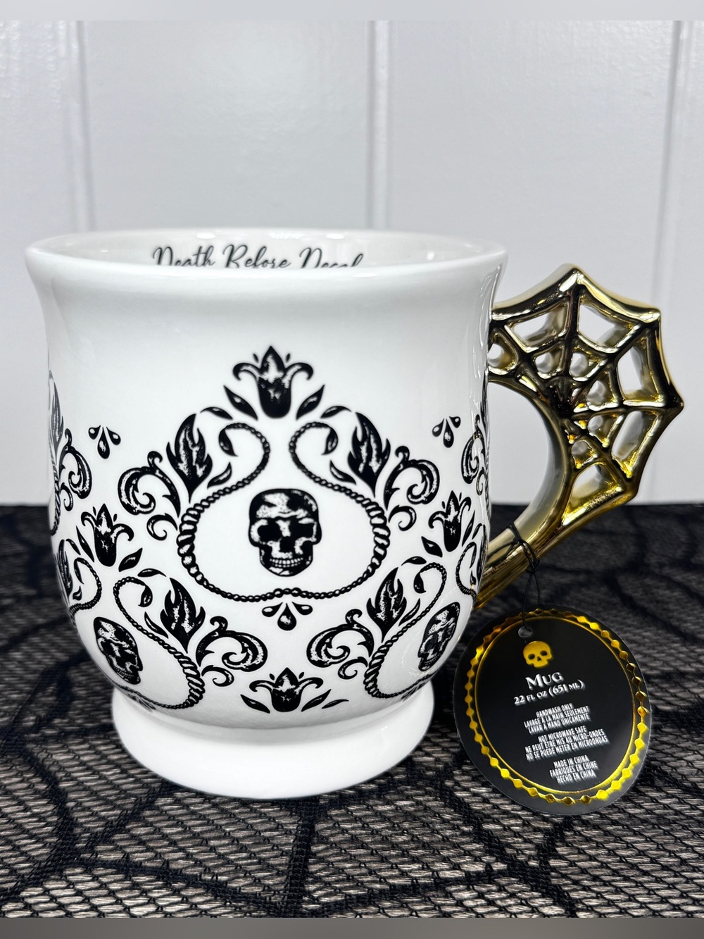 NEW Haunted Halloween "Death Before Coffee" Halloween Mug